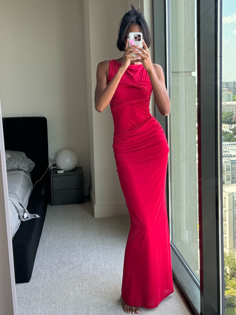 Peppermayo Scarlet Ruched Maxi Dress - Picture 2 of 4